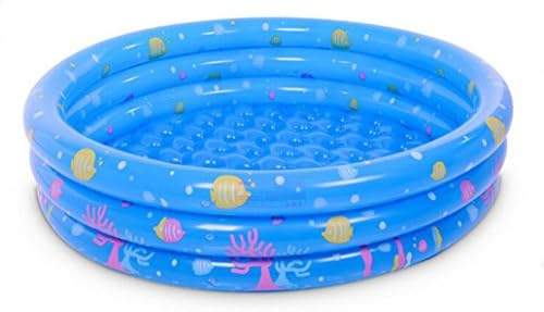Toamen Inflatable Pool, Swim Center Family Thicken Inflatable Pool, Game Pool Toys, Perfect Activity Centre for Outdoor Summer Fun, 58*40*38CM (Blue, Outer Diameter: 80*35cm)