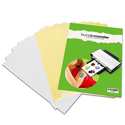 BMC Cool 5pc DIY Printable Customized Temporary Tattoo Clear Transfer Sheets
