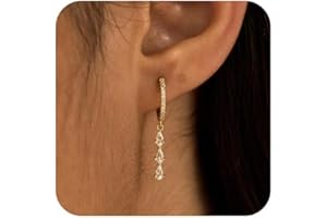 Kabwea Petites Créoles Plaquées Or 18 Carats pour Femme - Boucles d'Oreilles en Or, L, Dorée