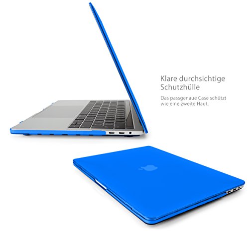MyGadget MacBook Pro 13 Zoll *Crystal* Case – Model mit / ohne Touchbar Ende 2016 (A1706 / A1708) Plastik Mac Hülle Schutzhülle Hartschale Cover (Blau) - 2