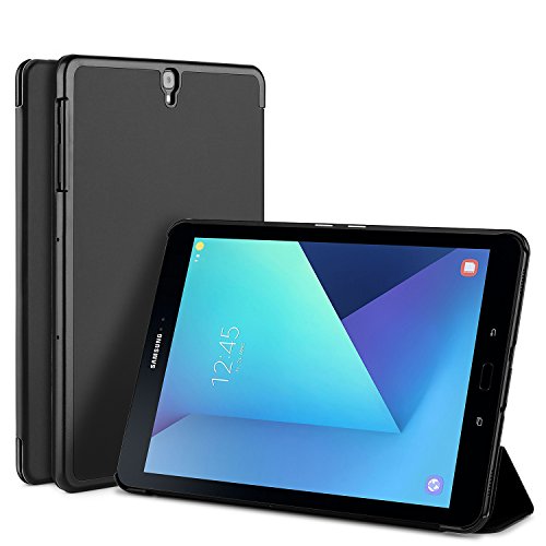 Samsung Galaxy Tab S3 9.7 Hülle, IVSO hochwertiges PU Leder Etui - mit Standfunktion, super 360° Anti-Wrestling, ist für Samsung Galaxy Tab S3 9.7 Tablet PC (Schwarz)