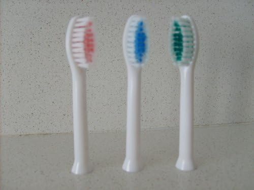 Replacement Toothbrush Heads for Prozone Sonic Toothbrush + Facial Cleansing Duo System.Pack of 3 Colour Coded