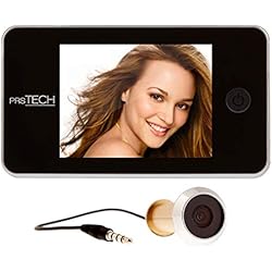 prsTECH® DoorCAM DC2 Judas Numérique Espion Porte Caméra Grand Angle 120° Écran 3.5 Pouces Extra Large pour épaisseurs de porte de 38mm-110mm, facile à utiliser, sécurité