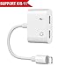 Produktbild Adapter für iPhone Kopfhöreranschluss. Kopfhöreradapter für iPhone 8 / 8Plus iPhone X iPod / iPad Kopfhörer Aux Audio- und Ladeadapter [Audio + Laden + Anruf + Lautstärkeregler]. Unterstützt iOS 12