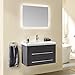 Produktbild Lomado Badezimmermöbel Waschtisch Set  80cm Keramik-Waschbecken  Unterschrank in seidenmatt anthrazit  LED Leuchtspiegel mit Touch-Sensor  Softclose-Schubladen