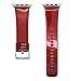 Produktbild TianranRT Perlglanz Farbe Ersatz Leder Band für Apple Watch Serie 1234 42mm/44mm (Rot,42/44mm)