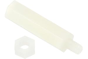 PATIKIL M4 Distanziale Viti 40pz Nylon Esagonale PCB Distanziali Dadi per Schede Madri, Computer Custodie, Circuito Schede, Elettronica, (25mm+6mm, Bianco)