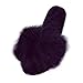Produktbild JIANGFU Frau Plüsch Winter Pantoffeln zu HauseDamen Damen Slip On Sliders Flauschige Faux Pelz Flache Pantoffel Flip Flop Sandale (38, BK)