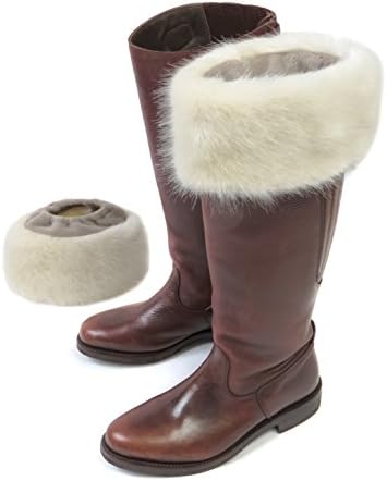 Designer Faux Fur Boot Toppers - in 3 colours/styles (White)