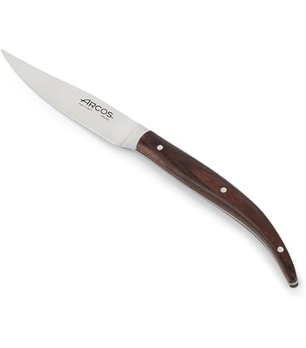 Coltello Chuletero 3 Claveles - Lama Seghettata, 10.5 Cm, Per Bistecche, Manico Legno