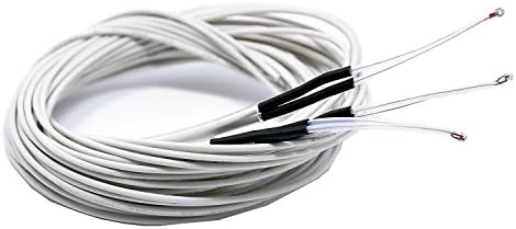 Buynew 3 PCS 100Kohm NTC 3950 Thermistors with Teflon Insulated Wiring for RepRap Prusa 3D Printer Extruder or Heated Bed pre-wired