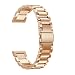 Produktbild Für Garmin Fenix 5S Uhr Transer® Ersatz Uhrenarmbänder+2pc Schraubenzieher Klassisch Edelstahl Uhrenarmband Armband Band Wide: 20mm; Band Lange: 175mm (Rosen-Gold)