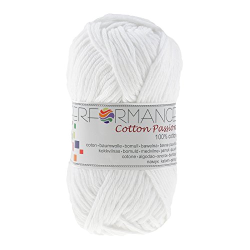 Häkelgarn Topflappengarn Cotton Passion 100% Baumwolle 50g, 50m #0201 weiß