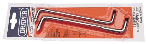 Draper 13948 2-teiliges Abgwinkeltes Schraubendreher-Set, Schlitz und Pozidriv-Kreuzschlitz