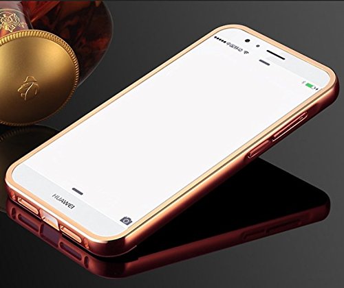 PREVOA       Metal Bumper Frame   Back Plastic Case Protictive Funda HUAWEI NOVA PLUS Smartphone 5 5 Pulgadas - Rosa