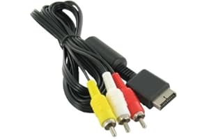 giZmoZ n gadgetZ AV to 3 RCA HD Audio Video Cable Lead 1.8 M for Sony Playstation 1 2 3 (PS1, PS2, PS3)