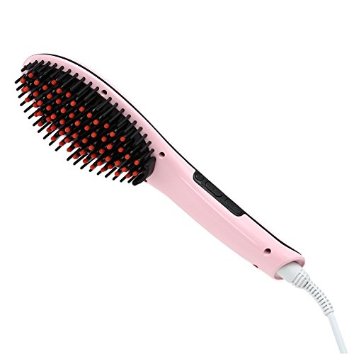 LCD Elektrische Haarbürste Glätteisen Anti statische Glättungsbürste electriclbrush Kamm Heizung Entwirren für schneller Glätten - 4