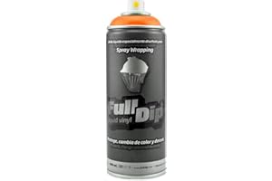 AutoFullCar Full Dip Spray Fluor 400 ml | Vinyle liquide aérosol peinture voiture moto vélo jante orange fluo