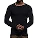 Produktbild SuperSU Herren Herbst Winter Hemd Einfarbig Slim Beiläufige Herbst Winter Langarmhemd T-Shirt Oberteil Männlich Sweatshirt Pullover Pulli mit Rundhalsausschnitt Men Blouse Sweat