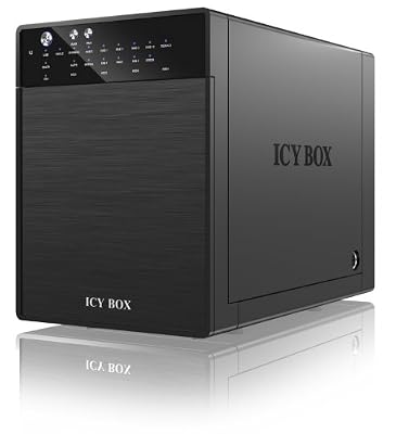 Icy Box 11585 Boîtier RAID externe pour 4 Disque Dur 3,5" SATA I/II/III Noir