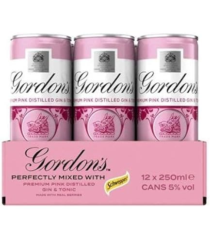 Gordons Pink Gin & Tonic 10% 12x0,25l Ds Incl Pfand | Jack`s Getränkedepot