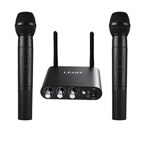 Micrófono Inalámbrico, LESHP Profesional Equipo de Karaoke y Recepto