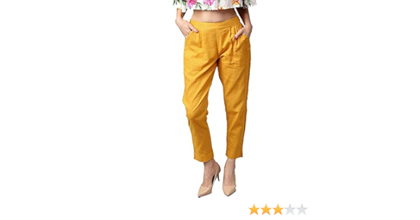 yellow trouser pants