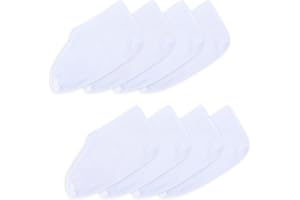 PROUSKY 4 Pairs Moisturizing Socks, Thin Foot Spa Socks Set, Cotton Moisture Enhancing Socks, Feet Care Socks for Dry Feet, Hard Cracked Heels, Calluses, Cuticles, Rough Skin, White, 8.26 in