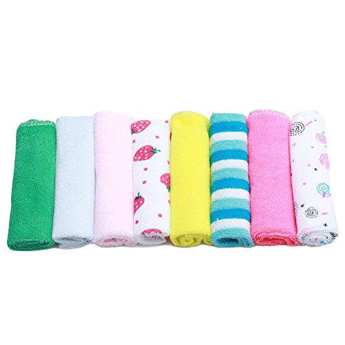 Yingwei 8pcs Colorful Soft Baby Bibs Small Towel