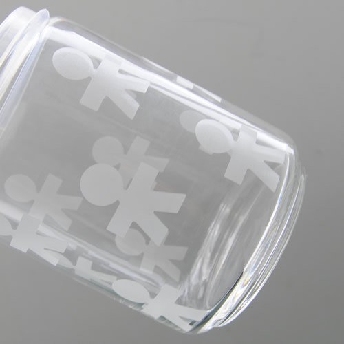 Alessi „GIROTONDO“ Küchendose aus Glas mit Aufdruck und abgedichtetem Deckel aus Edelstahl - 5