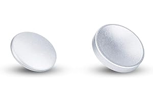JJC SRB Metall Weichen Sharp Auslöseknopf Kompatibel mit Leica Fujifilm/Canon/Nikon/Sony/Ricoh (1 x Konkaver und 1 x Konvexe Oberfläche) – Silber Kit