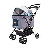 panorama kinderwagenfabrik gesslein ● [Eine Taste, um das Auto zu sammeln] Pet Kinderwagen ist bequem zu speichern, Ein-Knopf-Falten, schnell 3 Sekunden, um das Auto zu sammeln, Einhand-Auto ist sehr einfach, nur 3,7 kg, platzsparend, kann ein Backup-Auto setzen, um leichtes Reisen zu erreichen.
