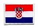 Produktbild Aufnäher Bügelbild Aufbügler Iron on Patches Applikation Flagge Kroatien 4,6 x 3,2cm