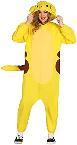 FIESTAS GUIRCA | Electric Chinchilla Fancy Dress Costume Adult - Hood, Tail and Jumpsuit - Video Game, Cosplay and Animal Costumes for Halloween, Carnival and Parties - Unisex