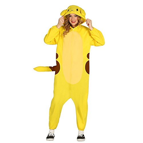 FIESTAS GUIRCA | Electric Chinchilla Fancy Dress Costume Adult - Hood, Tail and Jumpsuit - Video Game, Cosplay and Animal Costumes for Halloween, Carnival and Parties - Unisex