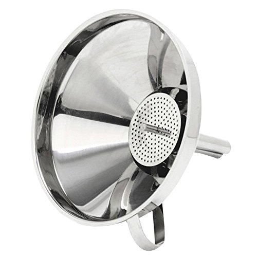 Japace® Trichter mit Schlauch und herausnehmbarem Sieb aus Edelstahl 14cm - 5