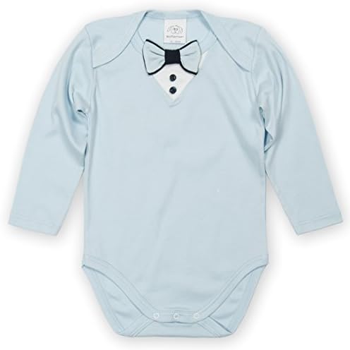 Sofiaman Premium Quality Baby O-Neck Long Sleeve Bodysuit 100% Supersoft Cotton (9-12 Months, Light Blue)