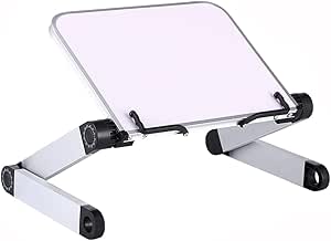 Supporto per libri regolabile in altezza, supporto verticale in legno per libri di cucina, supporto per libri a mani libere per lettura da scrivania, altezza e angolazione regolabili, supporto per