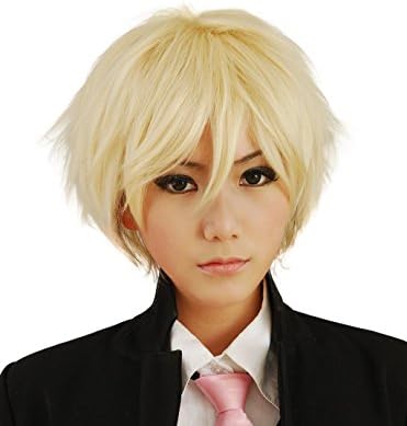 Taobao Building Axis Powers Hetalia APH - England Arthur Kirkland Blond Short Layered Cosplay Costume Wig Party wigs