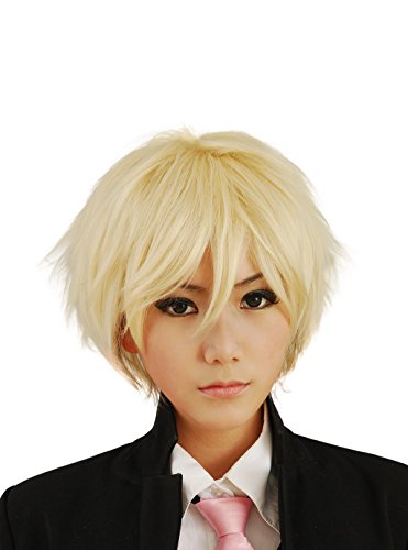 Taobao Building Axis Powers Hetalia APH - England Arthur Kirkland Blond Short Layered Cosplay Costume Wig Party wigs