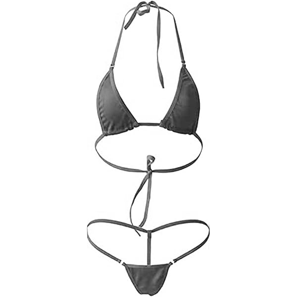 Microkini Pradize – Maillot De Bain Minimaliste à Nœuds – Taille Adjustable 45-80 Kg
