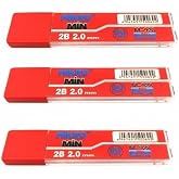 Kalem Ucu 2.0mm 2B Mikro 2B Kalem Ucu 2mm Kırmızı 3 Adet