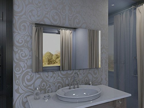 Badspiegel mit Beleuchtung Iona M313N2V: Design Spiegel für Badezimmer, beleuchtet mit Neon-Licht, modern – Kosmetik-Spiegel Toiletten-Spiegel Bad Spiegel Wand-Spiegel - 3