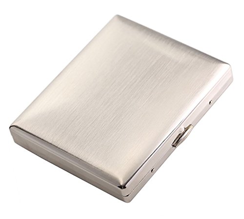 Preisvergleich Produktbild CaLeSi Classic Zigarettenetui Lagerung für 20 Zigaretten Halter Edelstahl Drahtziehen Verarbeitung mit Geschenkbox
