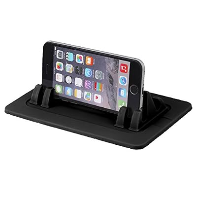 Daite Pad en silicone antidérapant Tapis de Dash support voiture cradle station d'accueil pour téléphone portable et GPS avec 2 Épaisseur et systèmes de fixation 2 Angle de vue