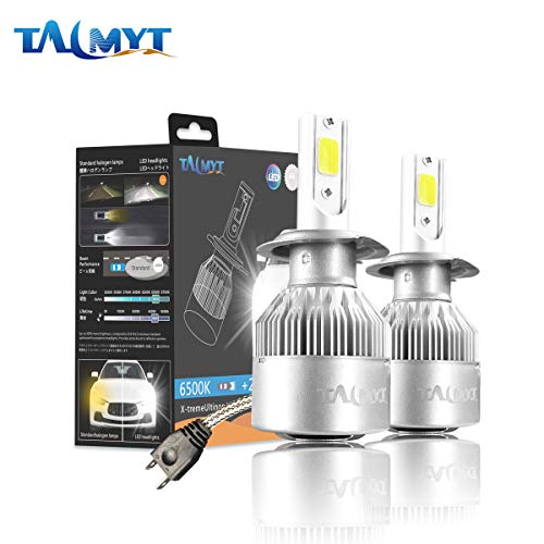 H7 LED COB Luces Delanteras del Coche Kit 3800LM 6500K Lámparas de luz Blanca Bombillas