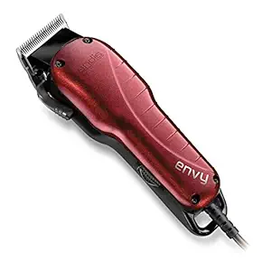 Andis Professional Envy Hair Clipper with Adjustable Blade, Model US-1, Red (66215)
