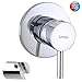 Price comparison product image IntimSpa RONDR Shower Tap Mixer, Minimalistic, Concealed. HiFlow 40mm Ceramic Cartridge. for Shower Head or Handset Use. Con. 3X1/2”, Diam. 116mm. Chrom/Brass. Free Shower Handset Holder SPA-J.