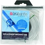 Brabantia 297243 - Cuerda de recambio para tendedero, 65 metros y 14 conexiones, color gris