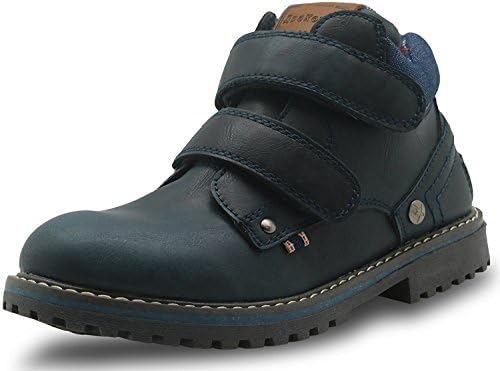 Tufanyu Kids' Shoes Handmade Outdoor Shoes Non-Slip Waterproof Martin Boots Arch Support No-Slip (Color : Navy, Size : 12.5 UK)